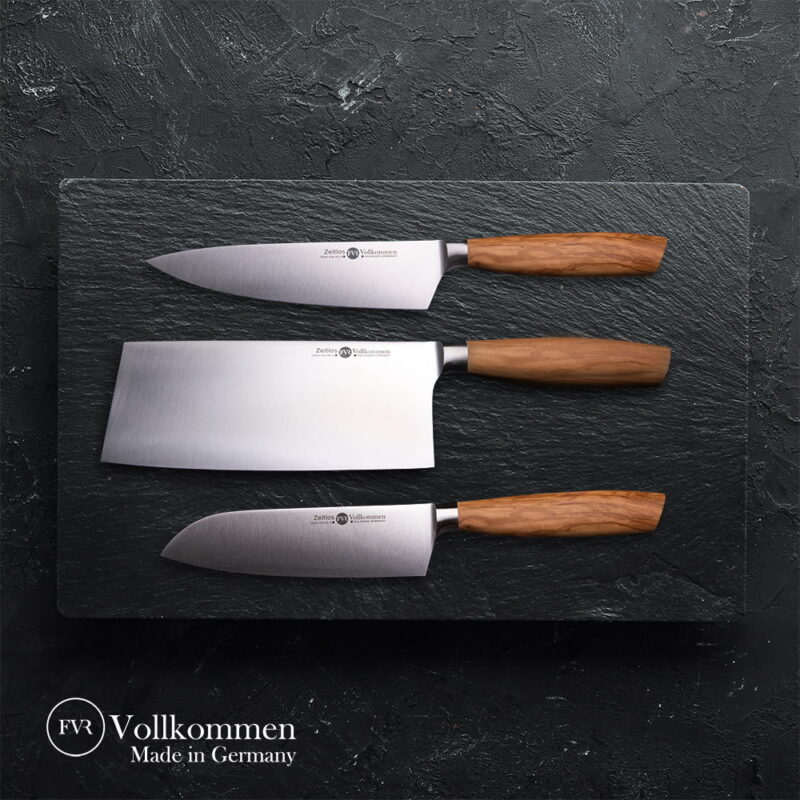 1000x1000set3pcskcckck Bread Knife - Made in Germany - Rust free - Wood Handle - Easy to Cut 22CM