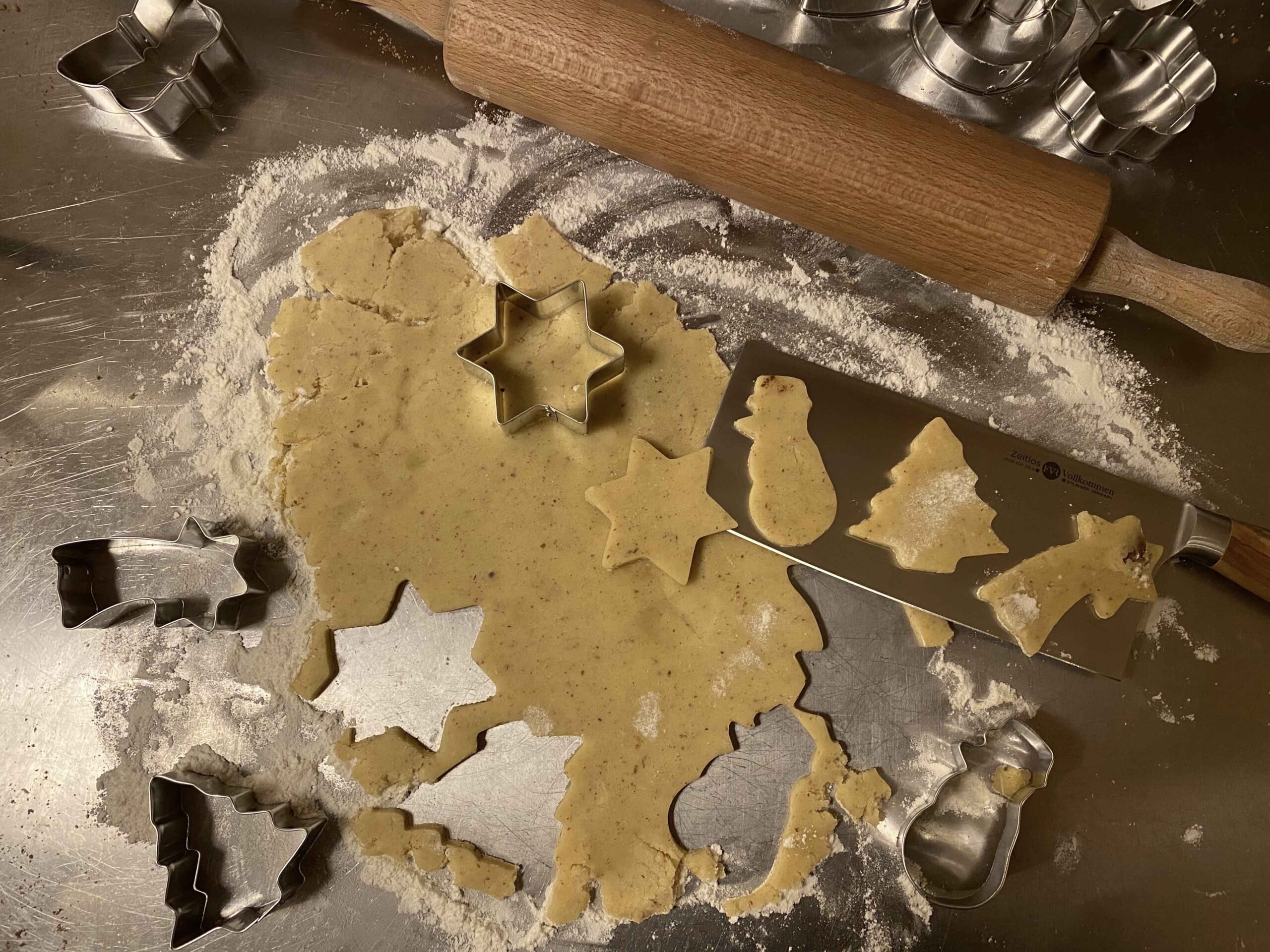 Cut cookies in stars