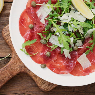 Bresaola with Rucola with FVR Knife