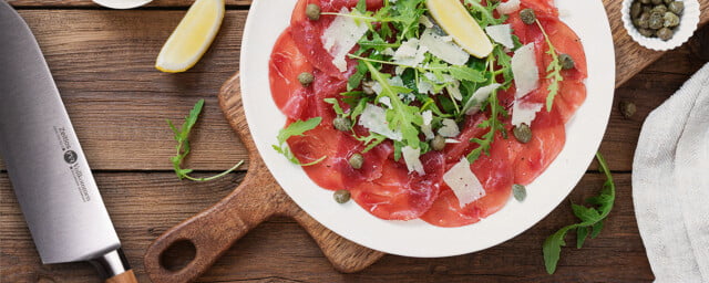 Bresaola with Rucola with FVR Knife