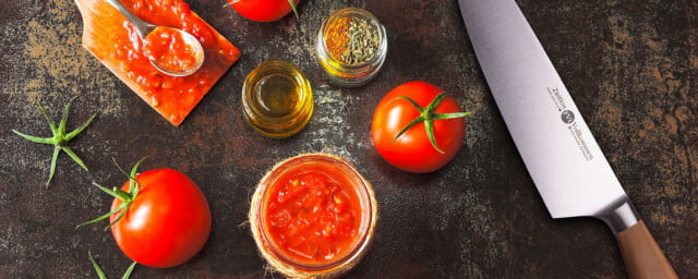 German Tomato Dip with FVR Knife