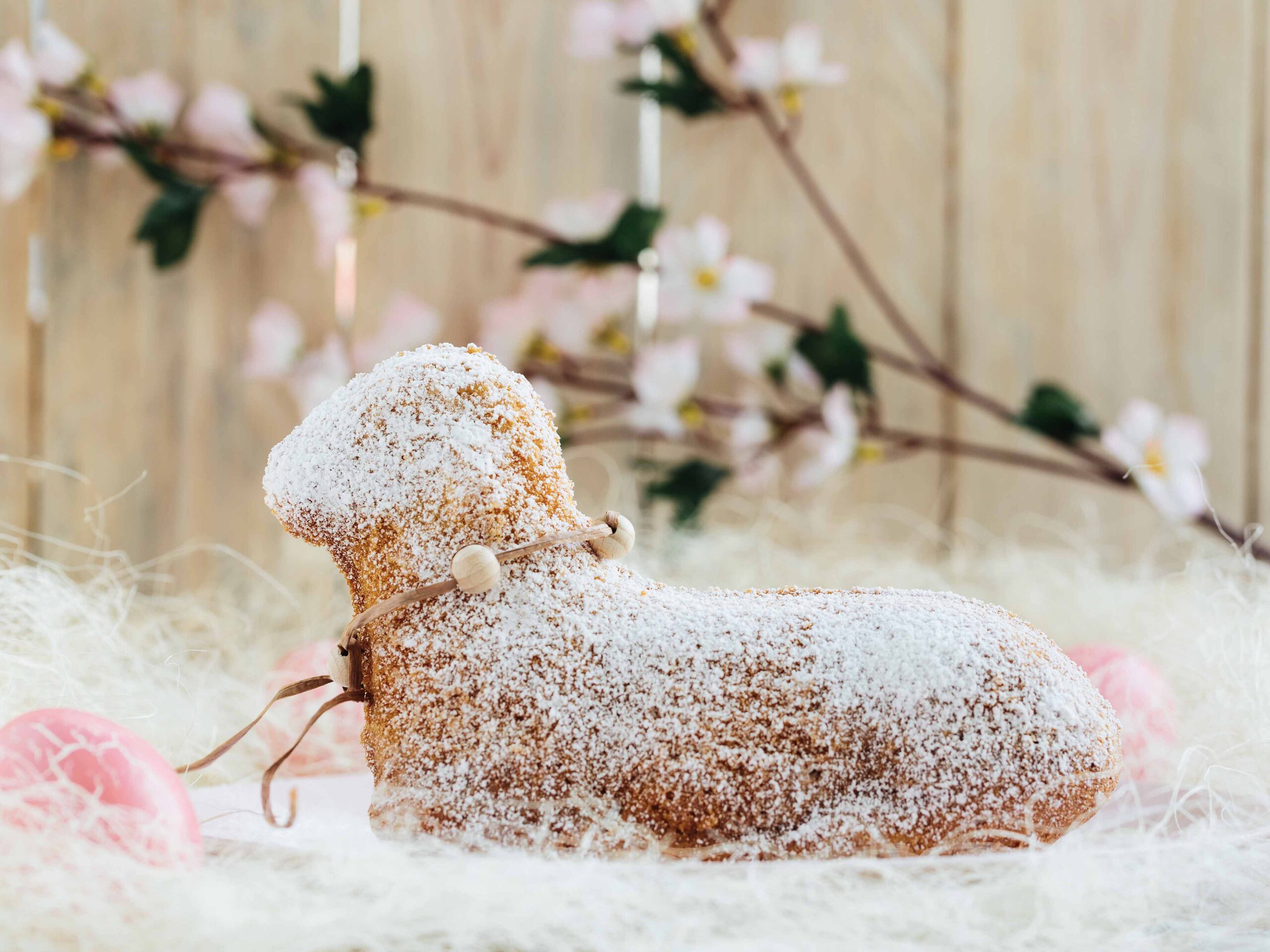 Easter Lamb Eggnog cake