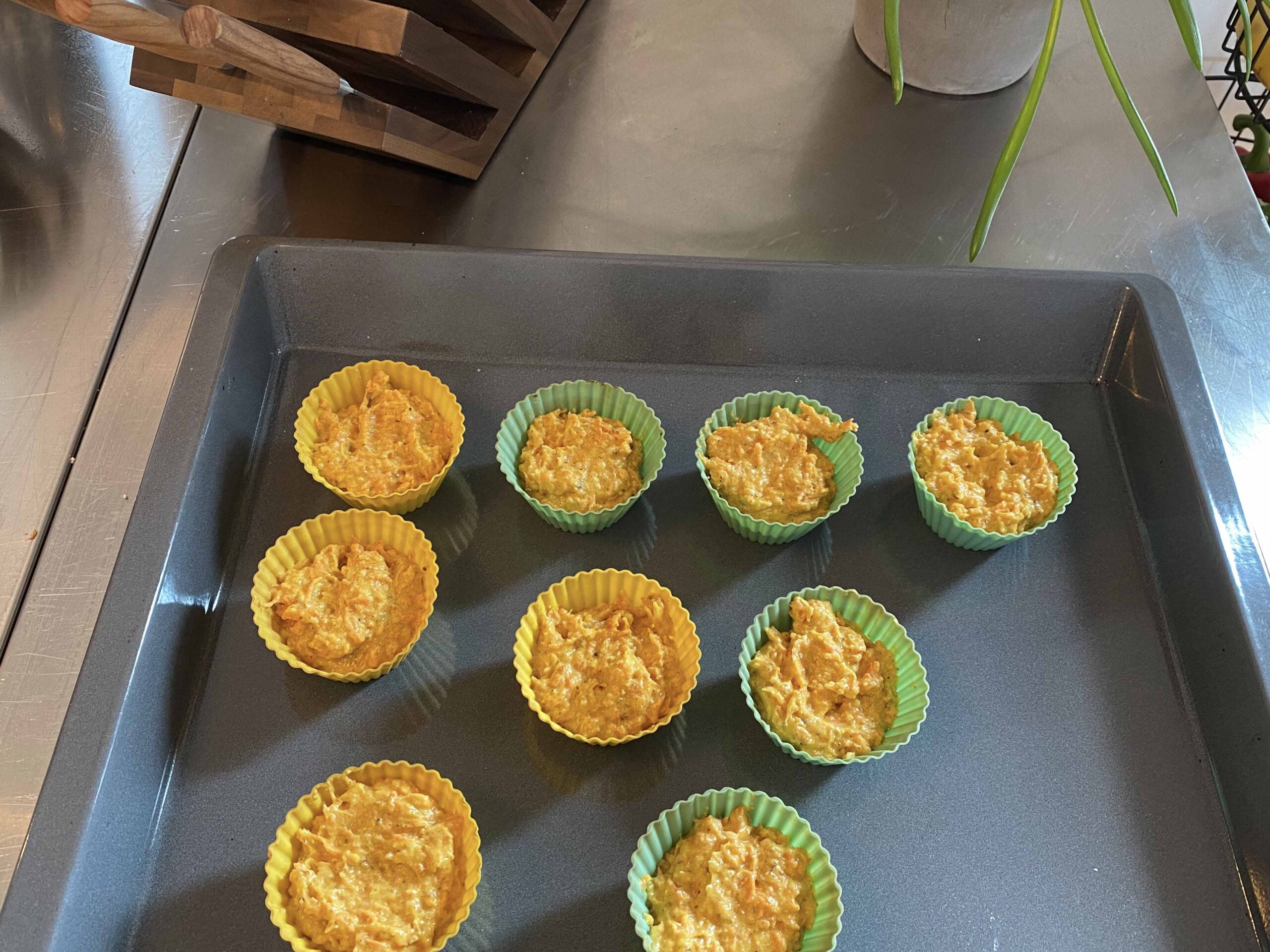 Bake Carrot cupcakes batter